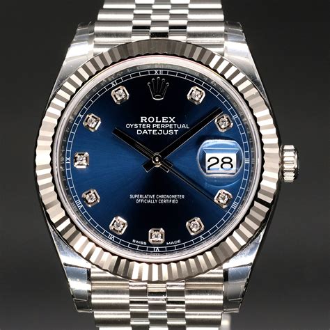 rolex datejust indicatori blu|rolex datejust blue dial price.